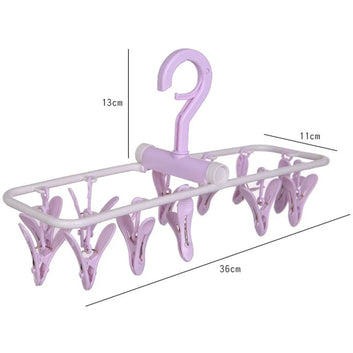 12 Clip Folding Drying Rack