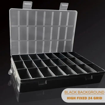 24 Grids Parts Organizer Box Practical Compartment Plastic Storage Box