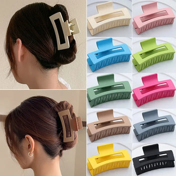 Korean Women Girls Plastic Hair Claws Hair Clips Headwear Large Size Hairpin Cra