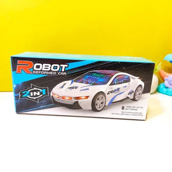 Azadi Sale |Deformation Robot Car With Music & Lights